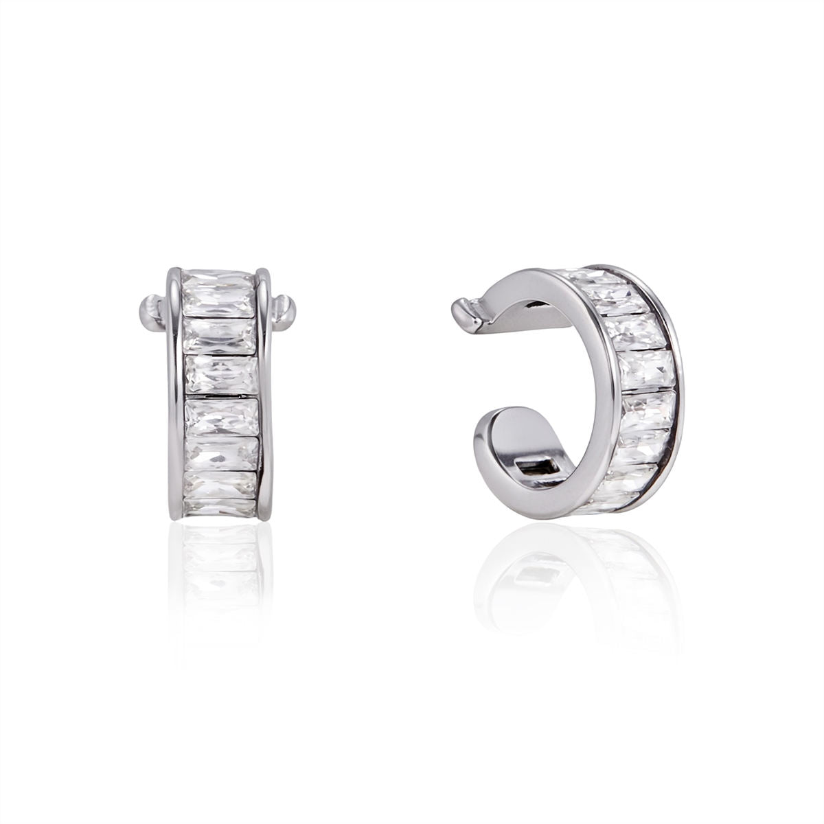 Emily Ear Cuff Earrings (Silver)