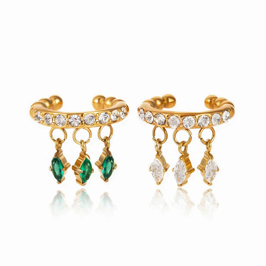 Vogue Ear Cuff Earrings -Single (Green)