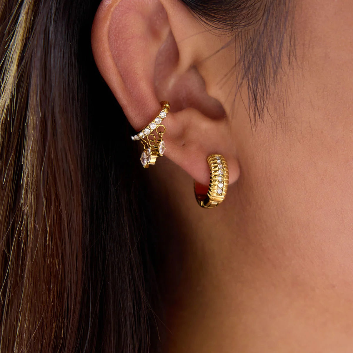 Vogue Ear Cuff Earrings -Single (Gold)