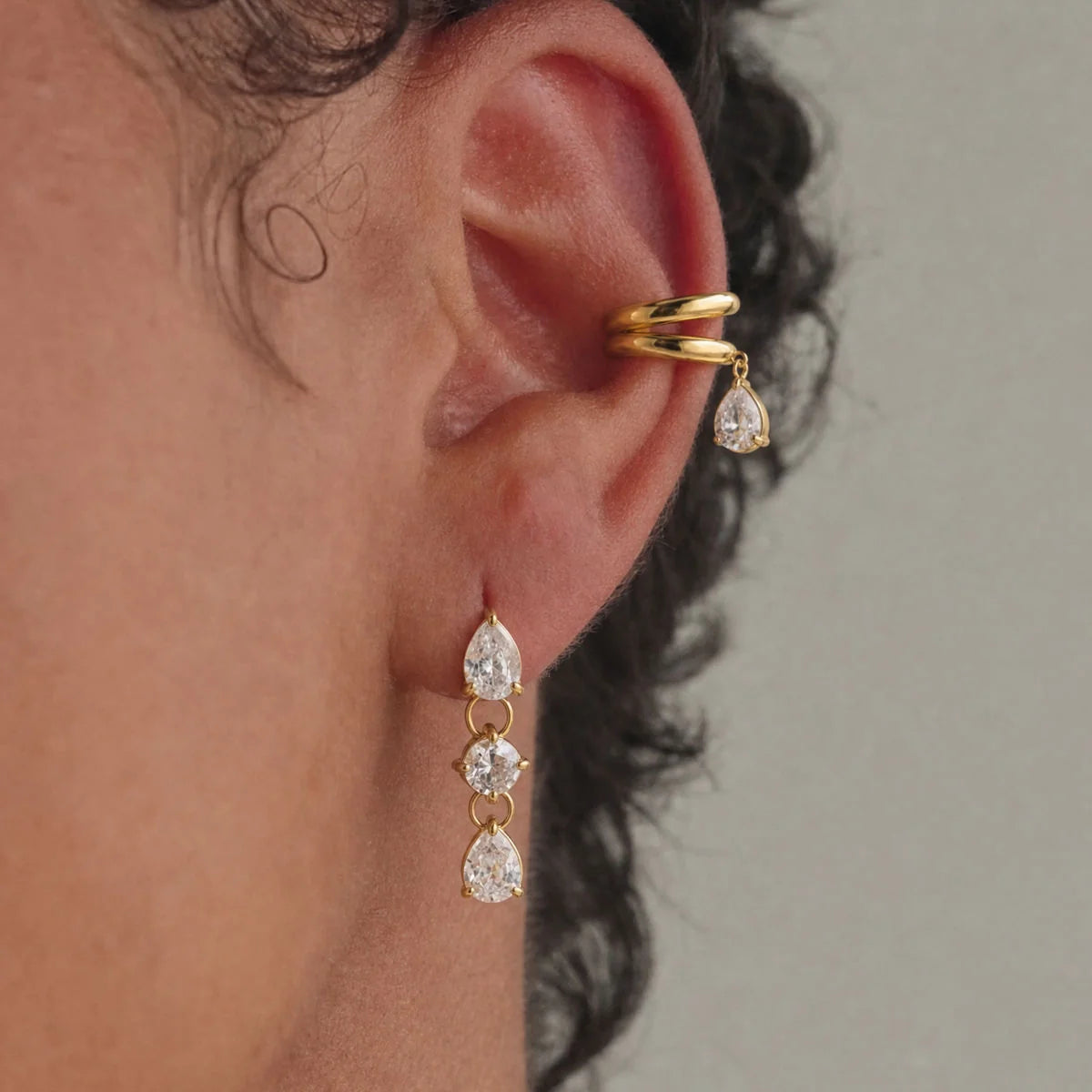 Pristine Ear Cuff Earrings (Pear)
