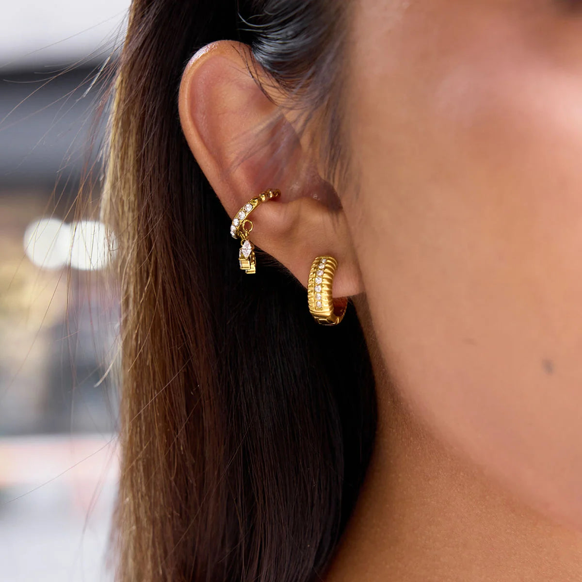 Vogue Ear Cuff Earrings -Single (Gold)