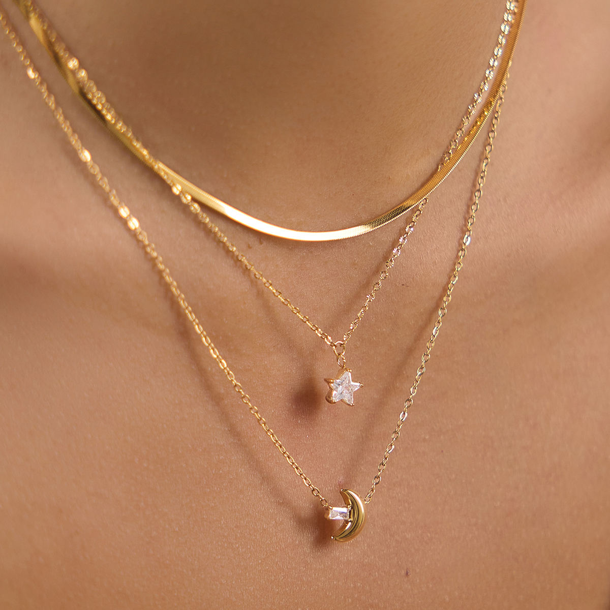 Stargaze Triple Layer Necklace