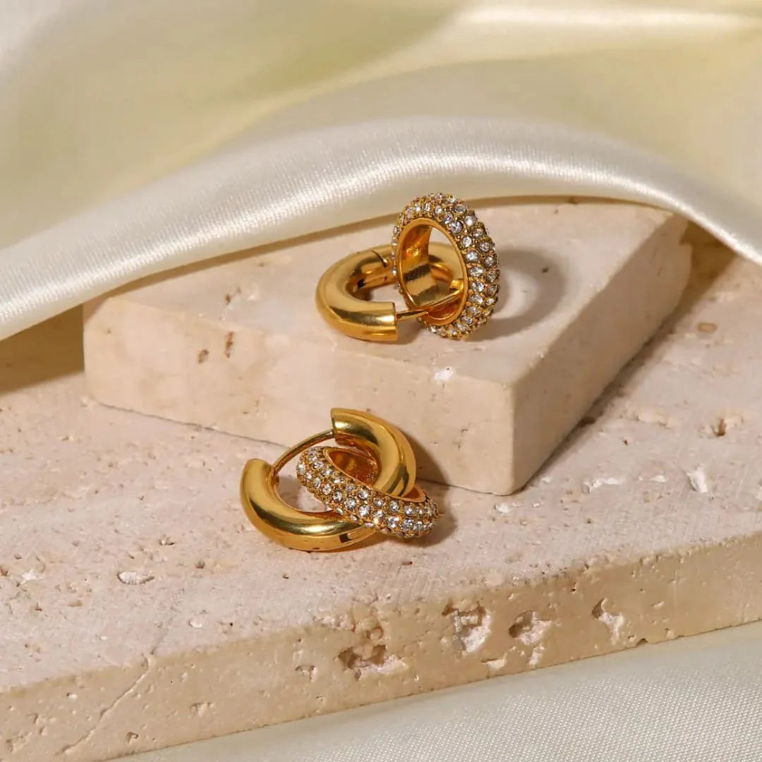 Samantha Studded Hoop Earrings