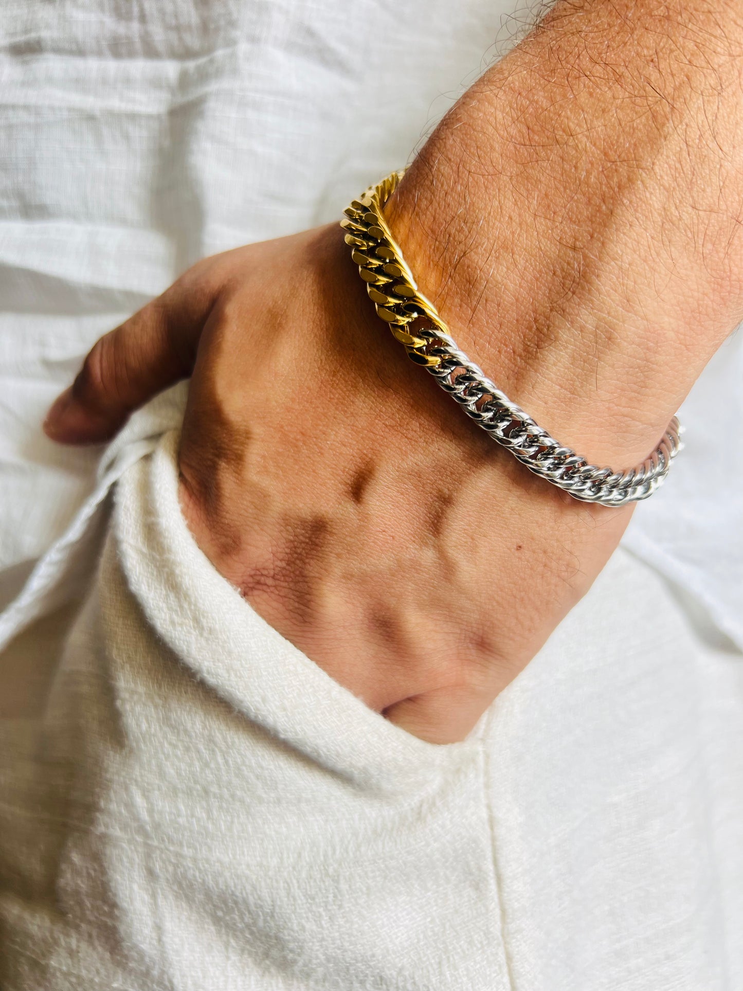 Amsterdam Dual Cuban Link Bracelet for Men