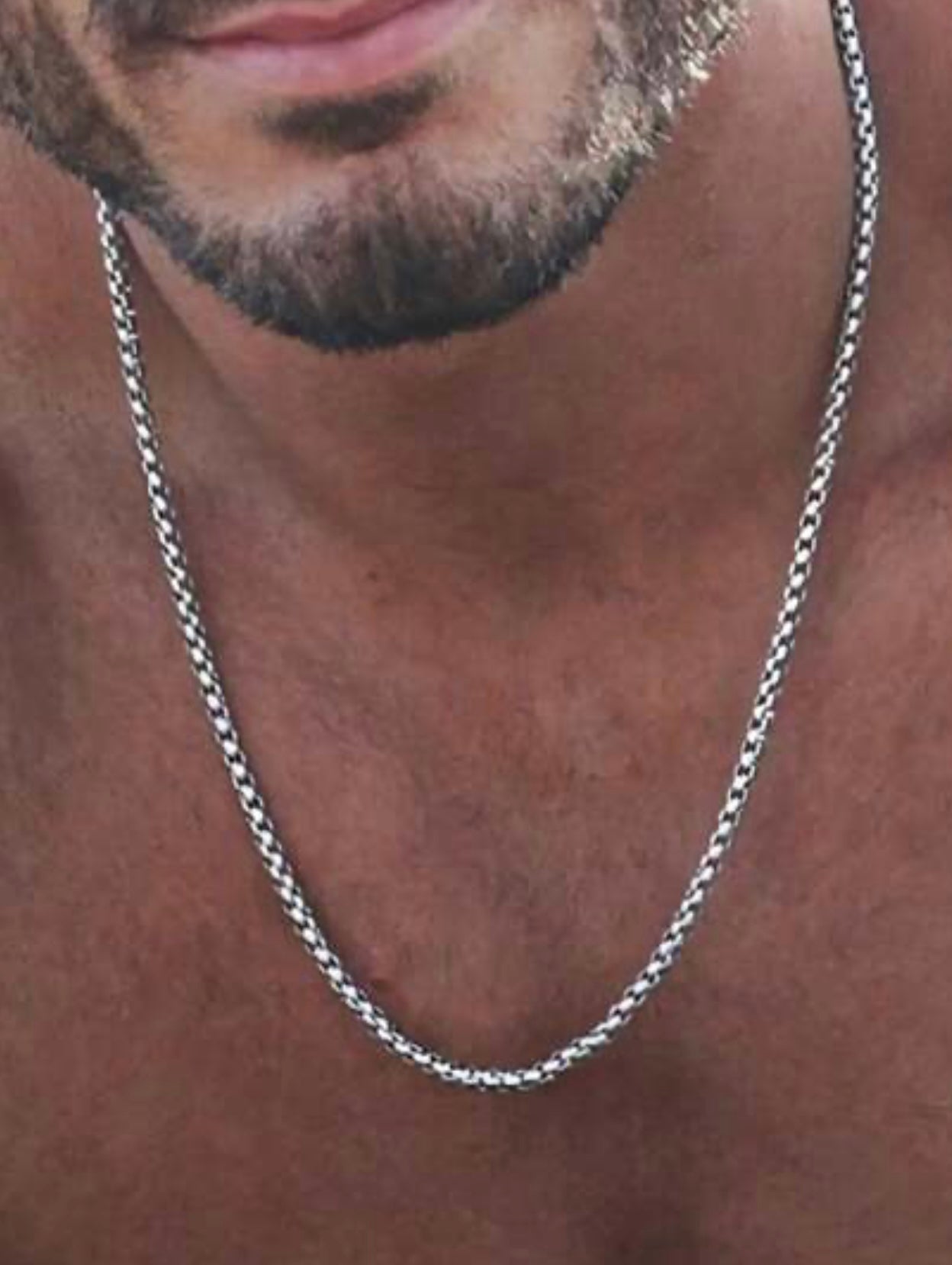 Zola Silver Chain 4mm & 22 Inch for Men