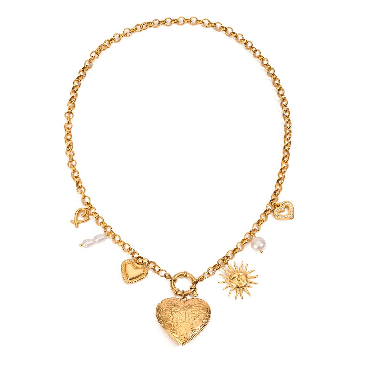 Jasmine Photo Frame Necklace