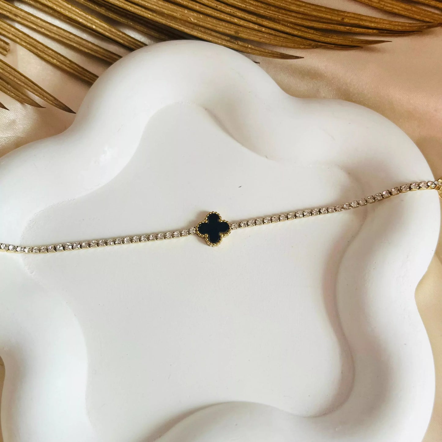 Black Motif Studded Bracelet