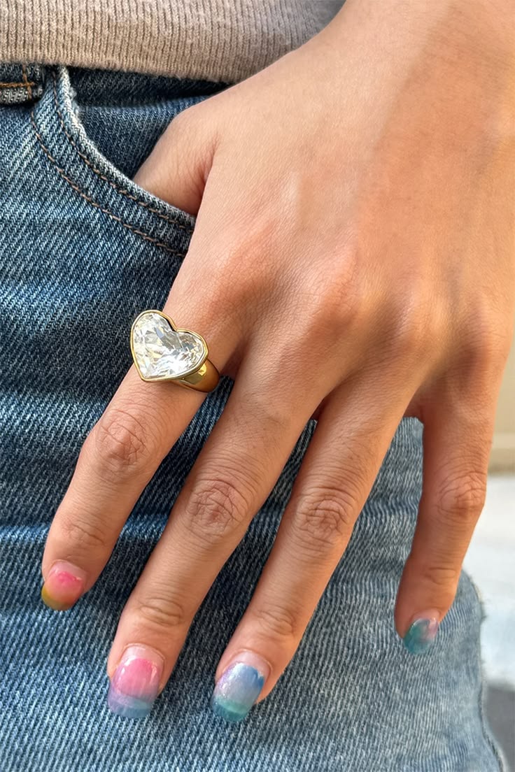 LOVE Oversized Ring (White)