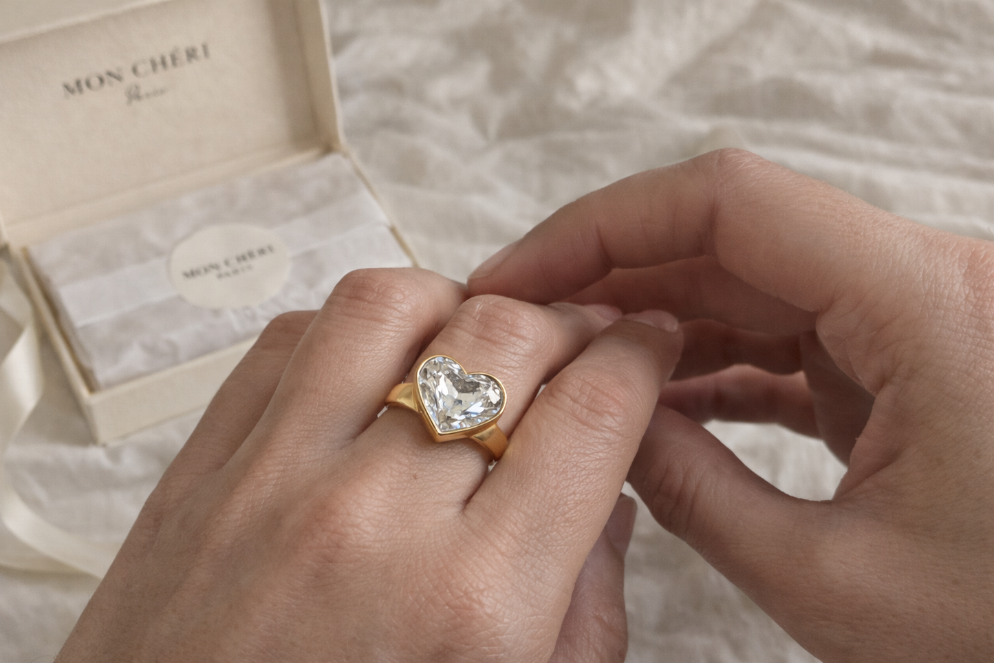 LOVE Oversized Ring (White)