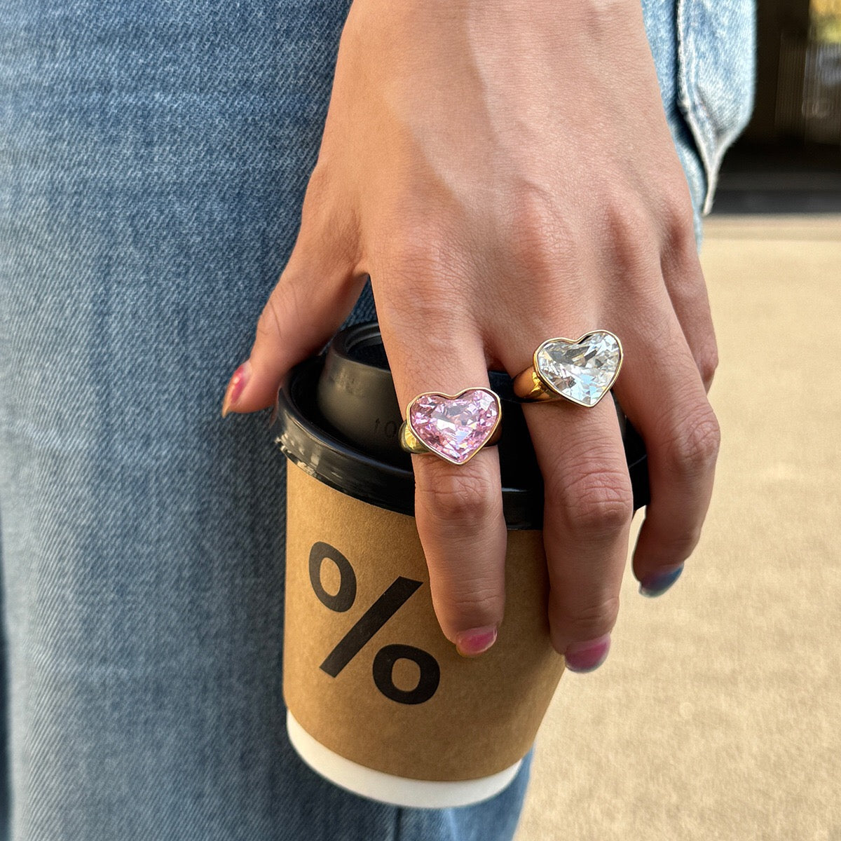 LOVE Oversized Ring (Pink)