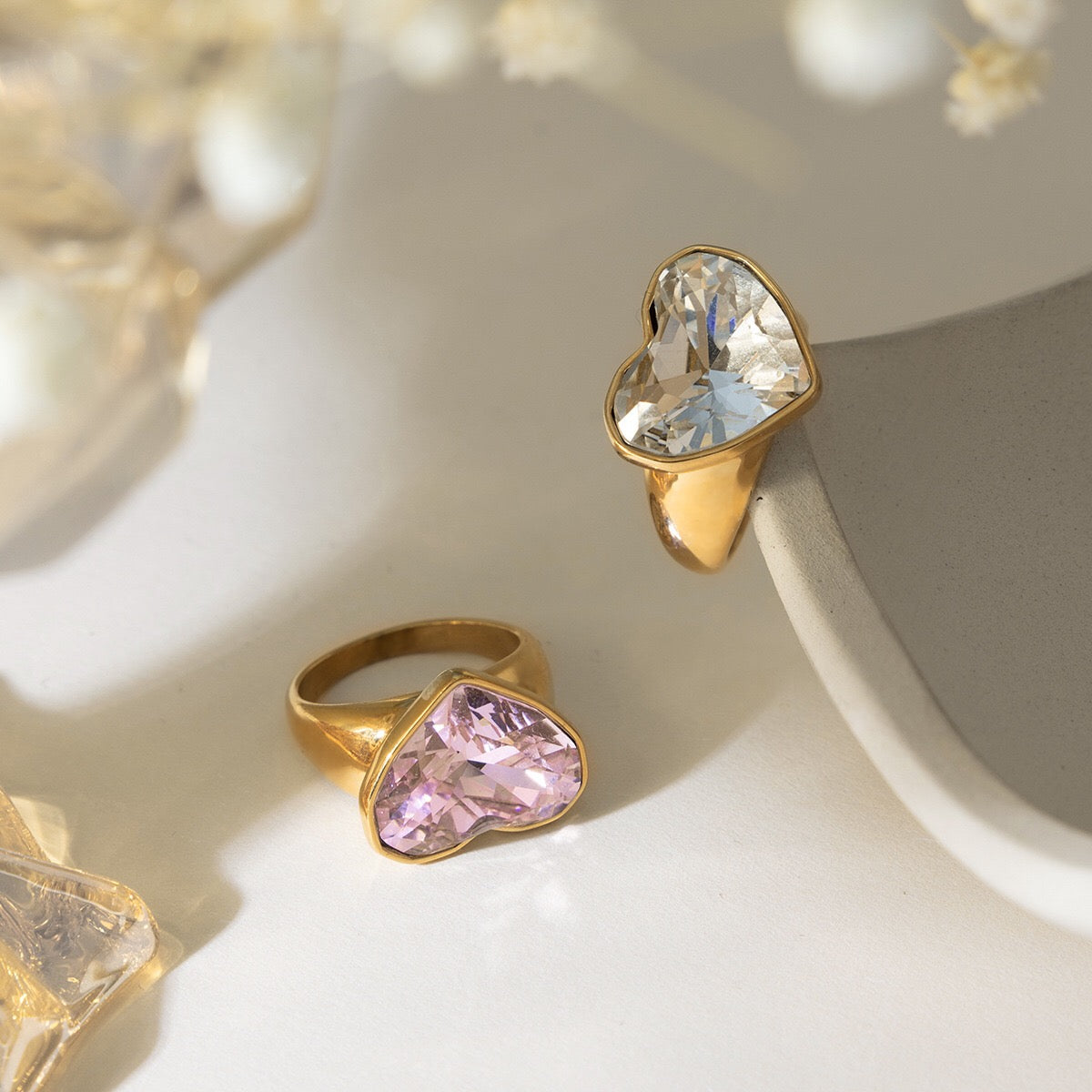 LOVE Oversized Ring (White)