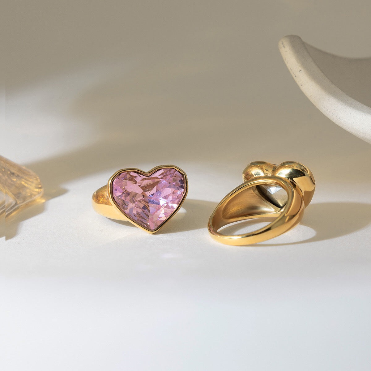 LOVE Oversized Ring (White)