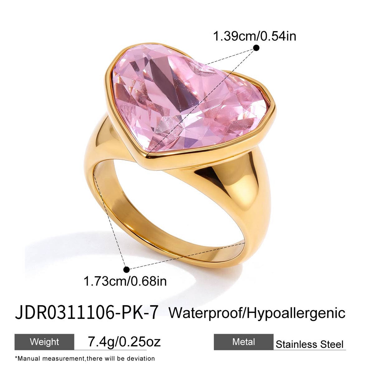 LOVE Oversized Ring (Pink)