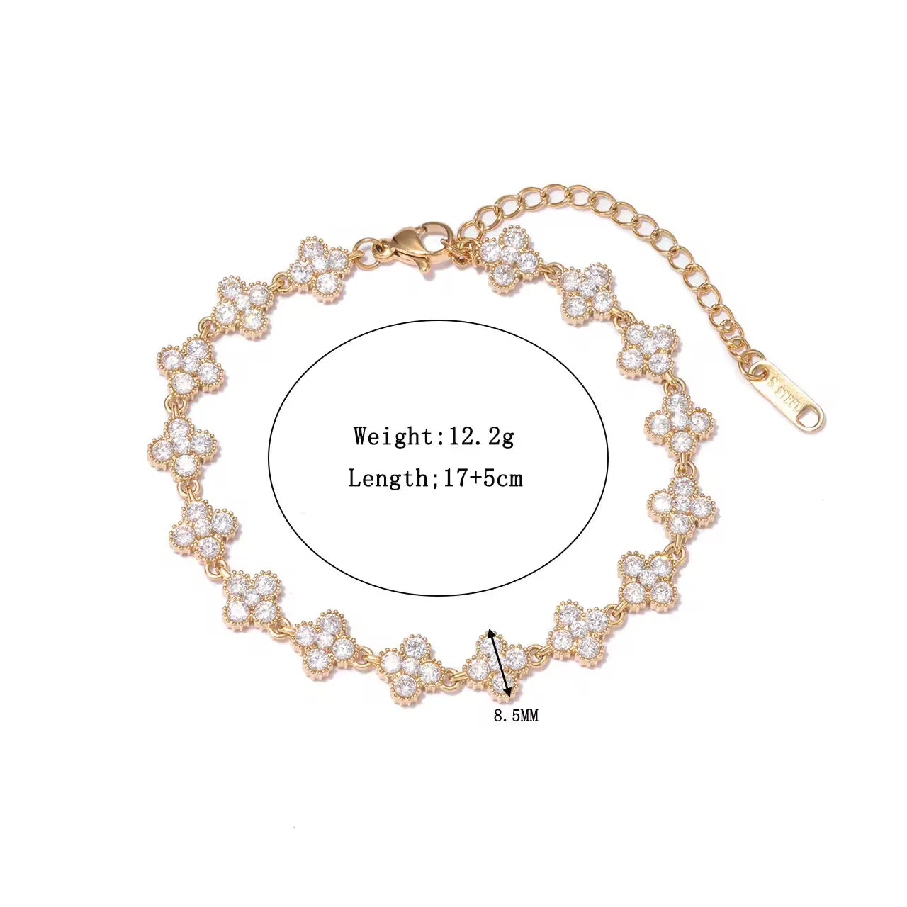 Clover Diamond Tennis Bracelet