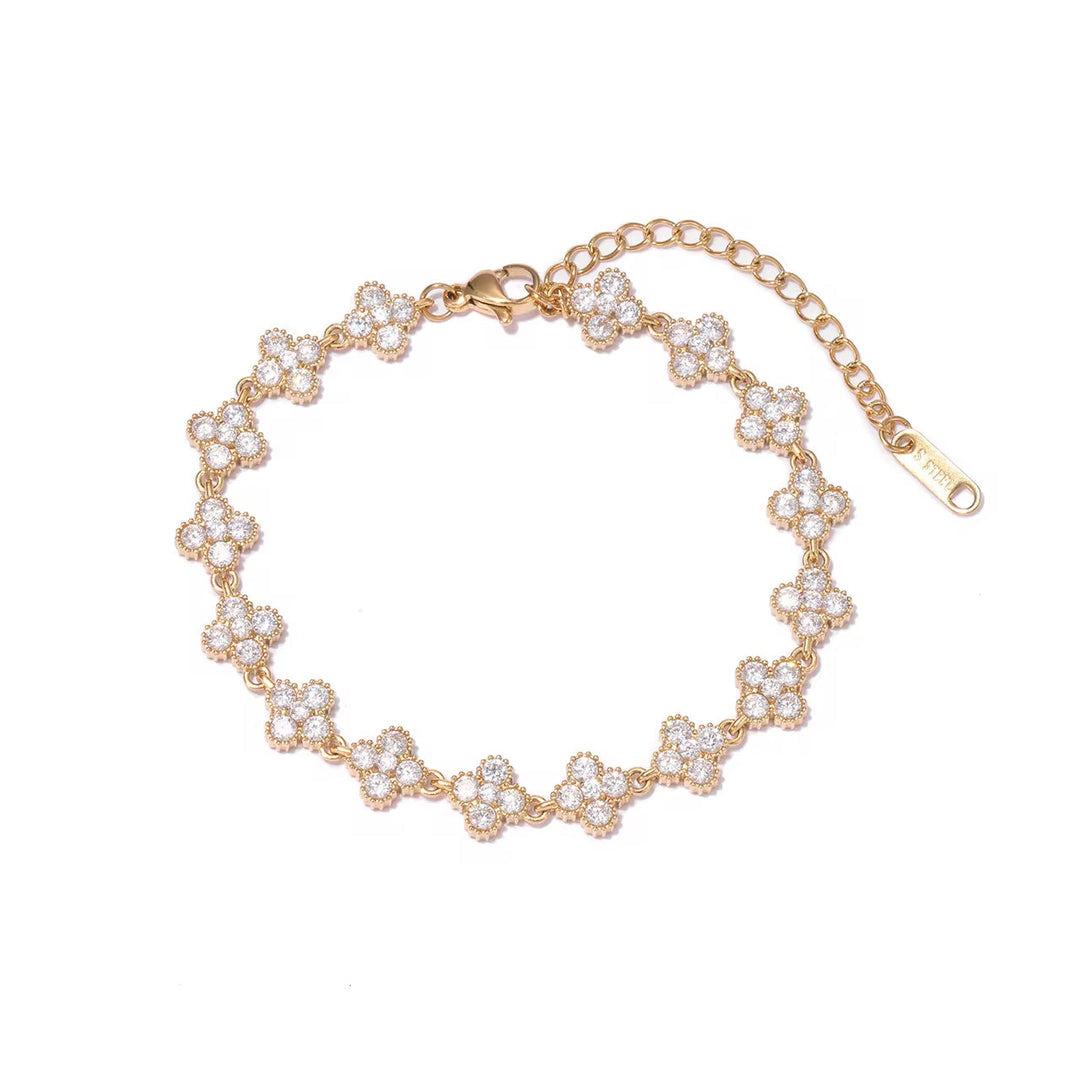 Clover Diamond Tennis Bracelet