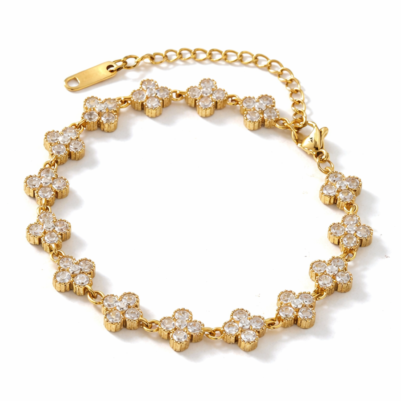 Clover Diamond Tennis Bracelet