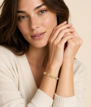 Clover Diamond Tennis Bracelet
