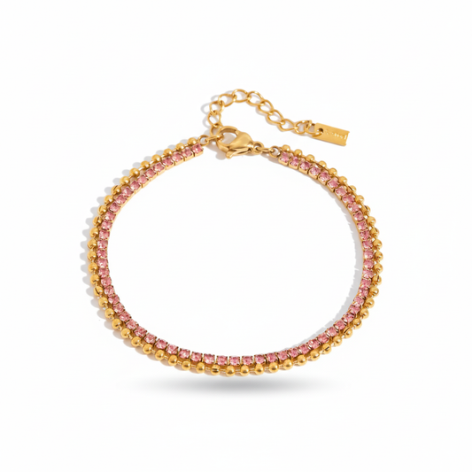 Dianna Diamond Tennis Bracelet (Pink)