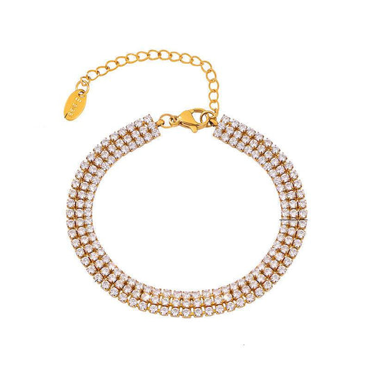 Alora Triple layer Tennis Bracelet
