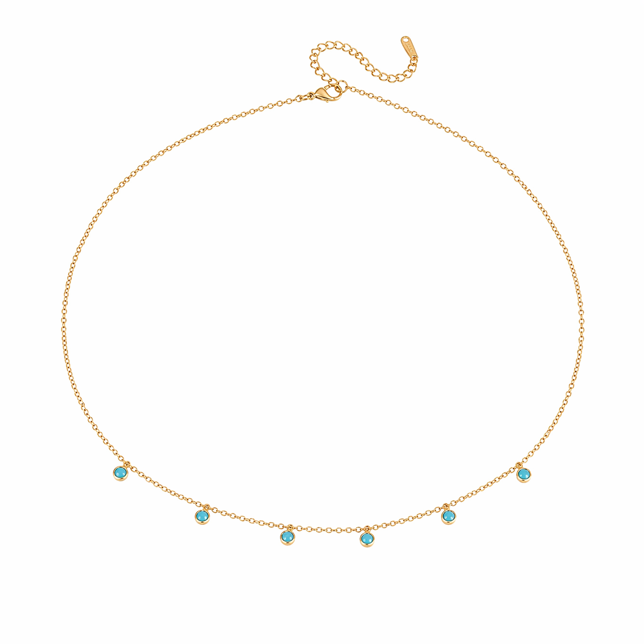 Dotted On Turquoise Necklace