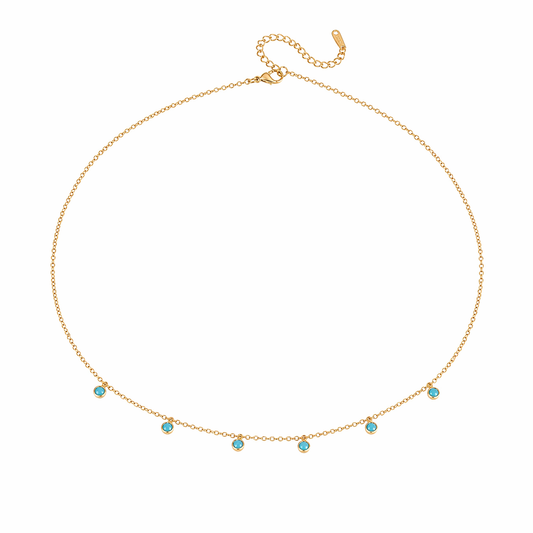 Dotted On Turquoise Necklace