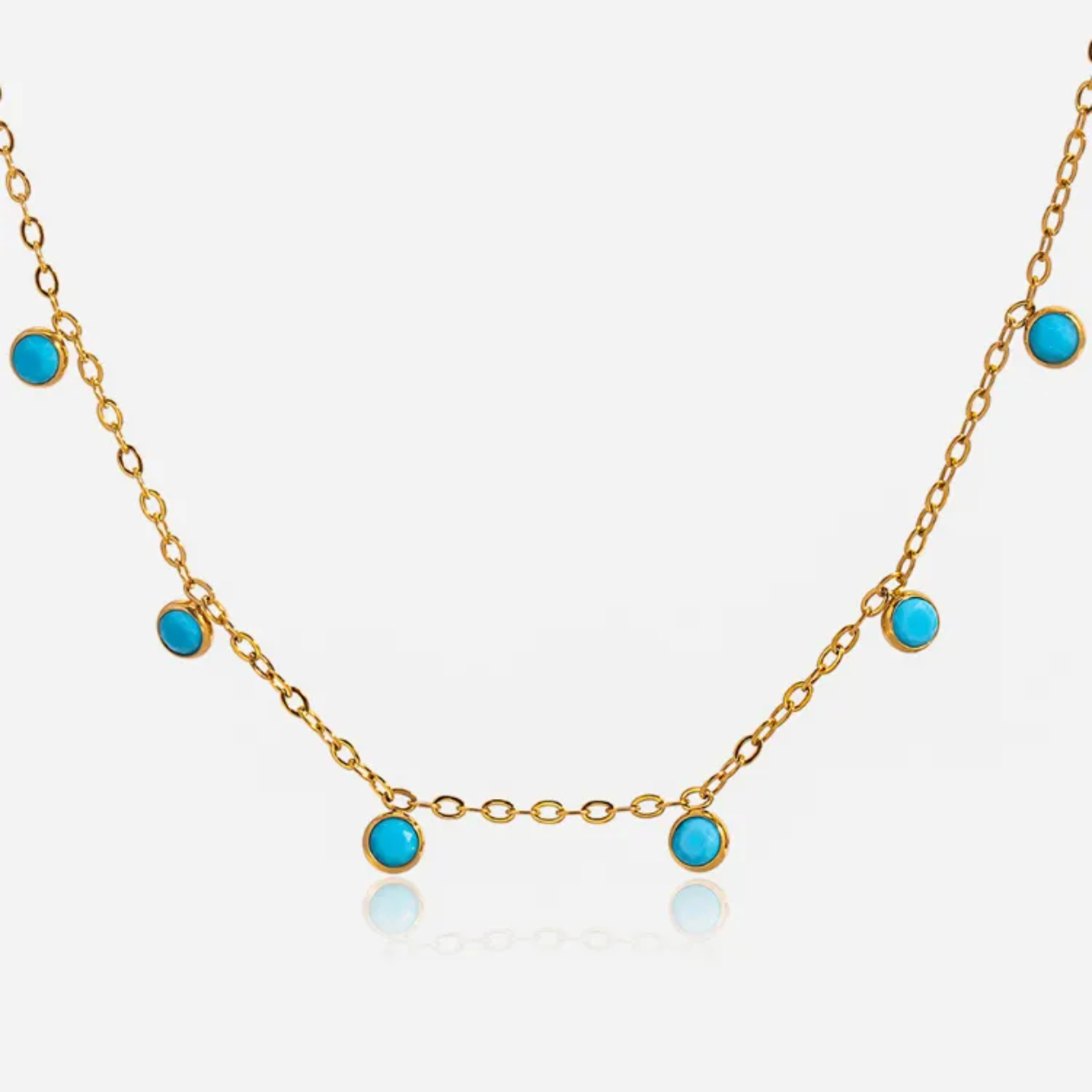 Dotted On Turquoise Necklace