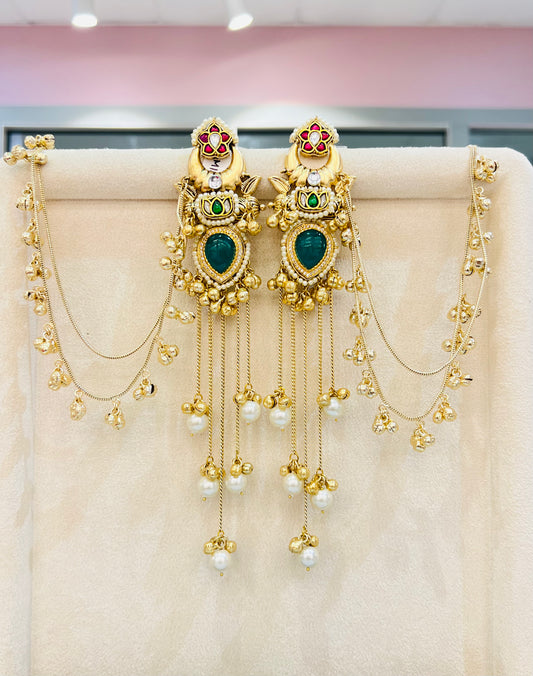 Damini Kashmiri Jhumkaa with Kaanchain