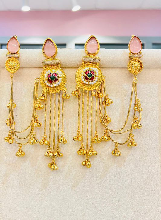 Lavanya Kashmiri Jhumkaa (Pink)