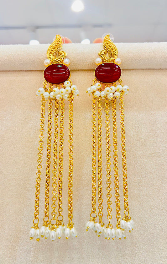 Diya Kashmiri Jhumkaa (Red)