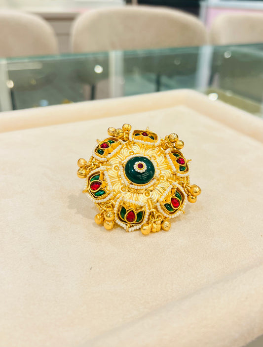 Ruhi Kashmiri Ring (Green)