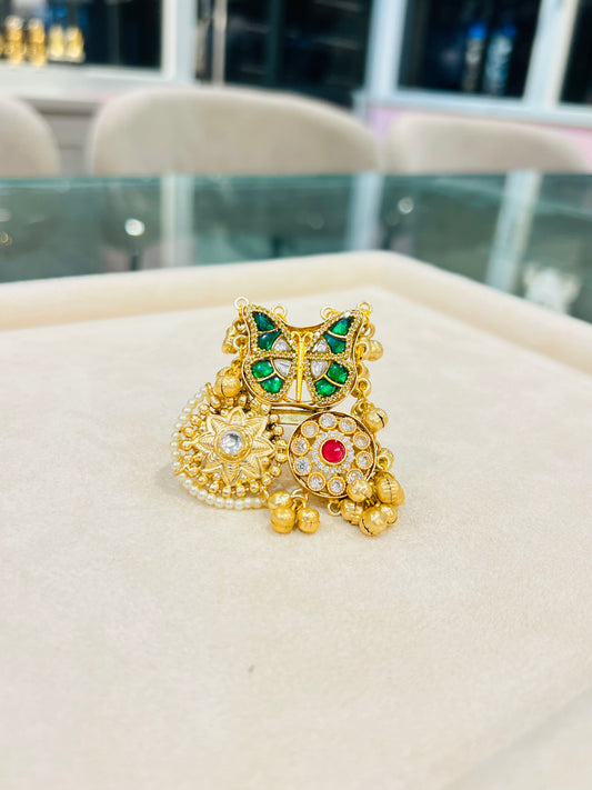 Tara Kashmiri Ring (Green)
