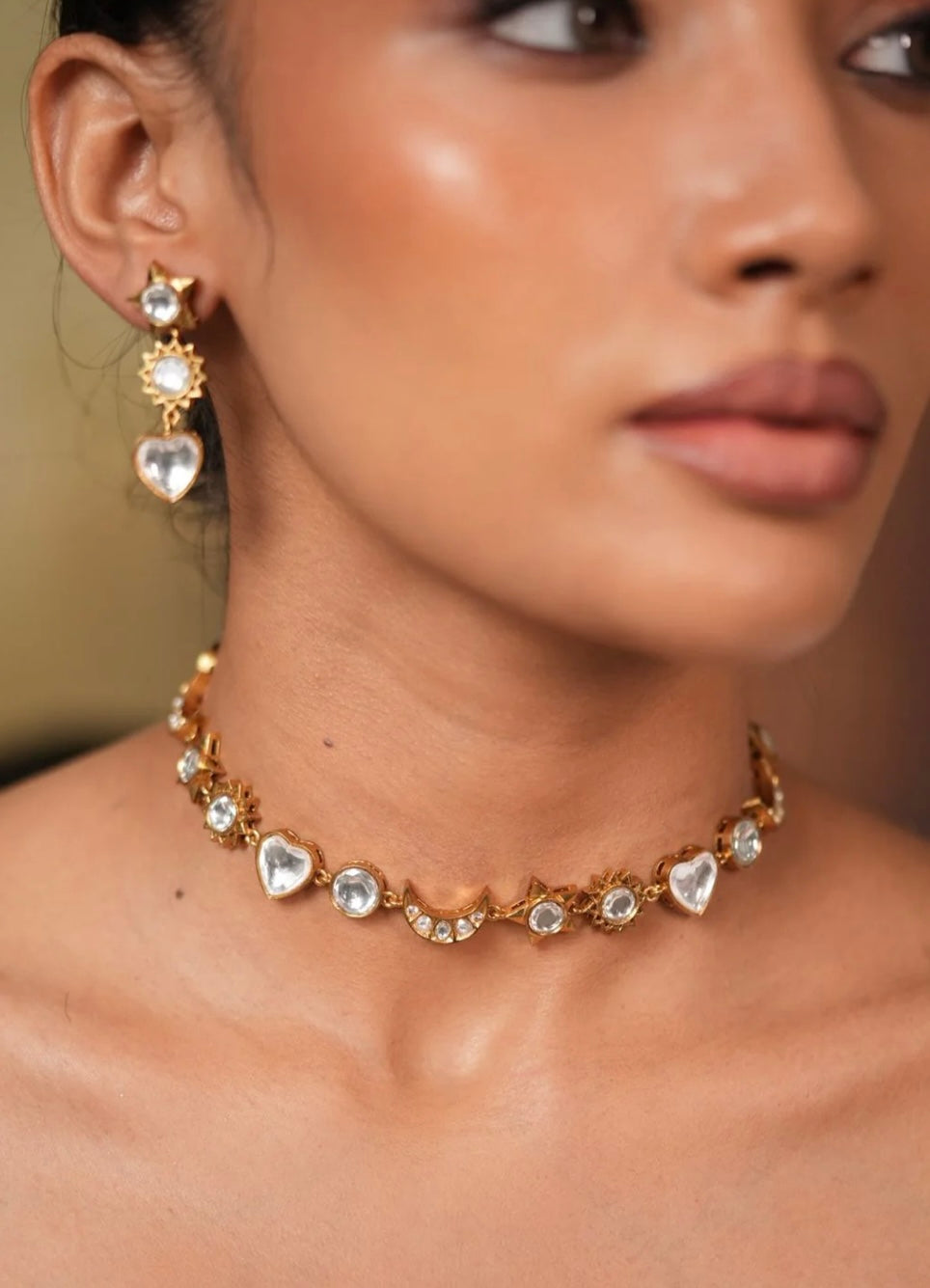 Night Sky Polki Choker Set