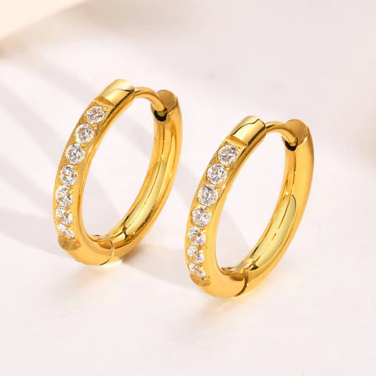 Rachel Studded Hoop