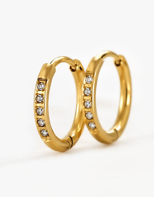 Rachel Studded Hoop