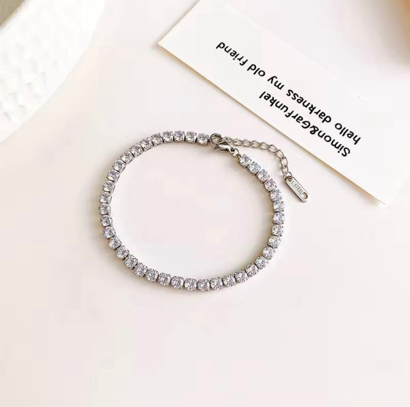 Adore Diamond Tennis Bracelet (Silver)