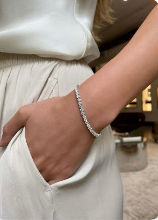 Adore Diamond Tennis Bracelet (Silver)