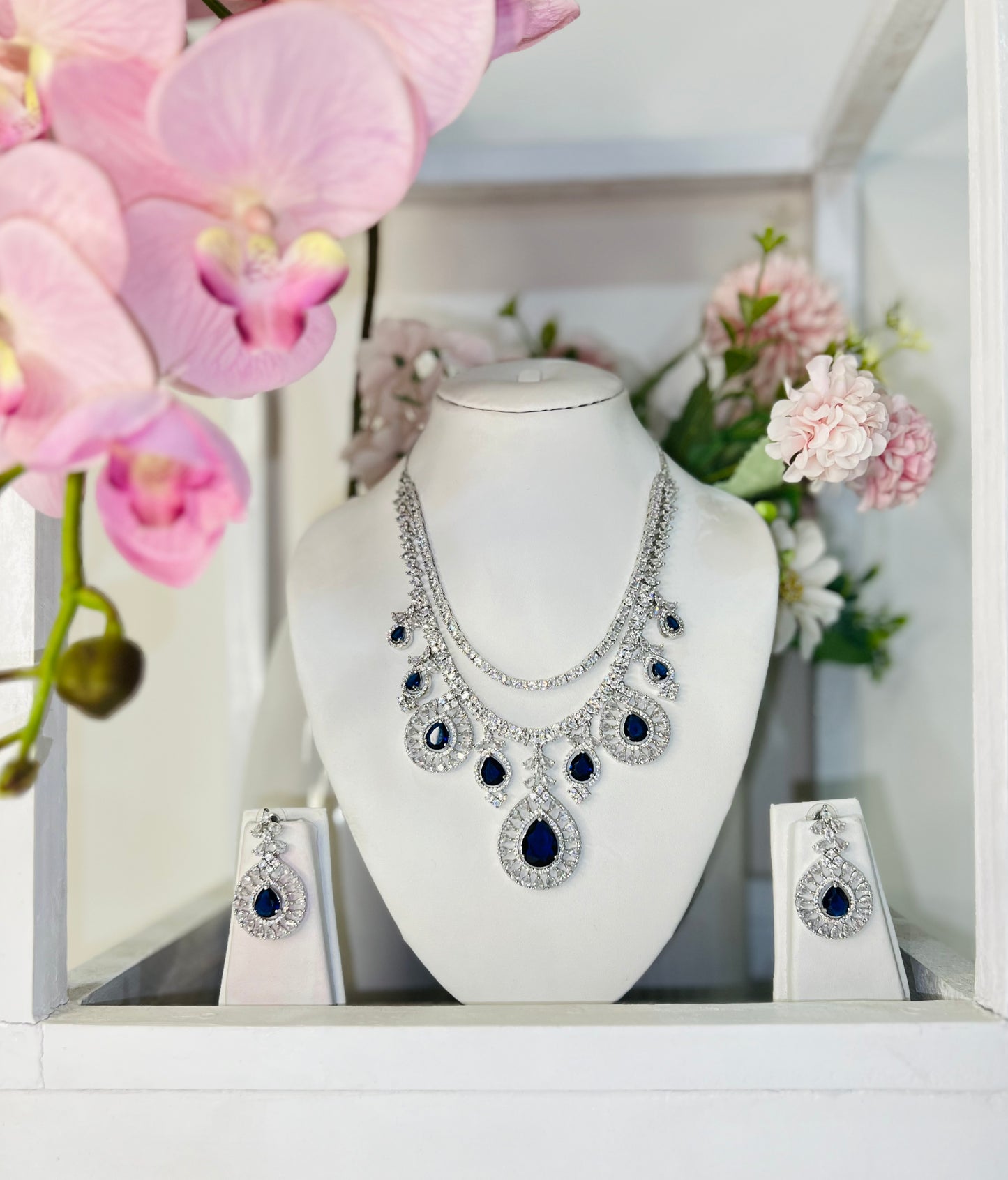 Azure Diamond Set with Earrings