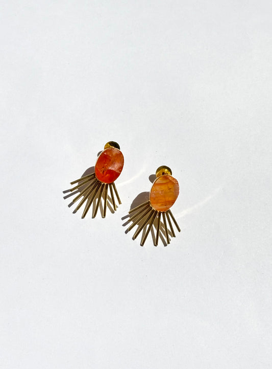 Rays Earrings (Orange)