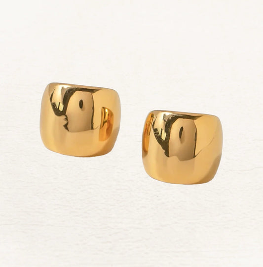 Chunky Ear Cuff Earrings (Gold)