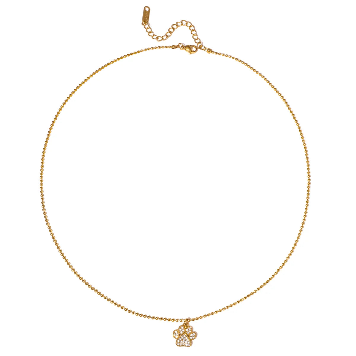 Paw Studded Necklace