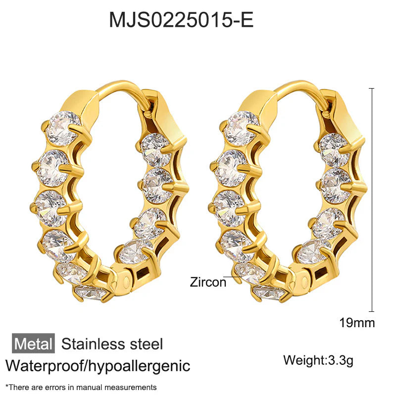 Delta Diamond Hoop Earrings