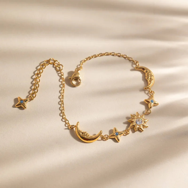 Luna Midnight Bracelet (Aquamarine)