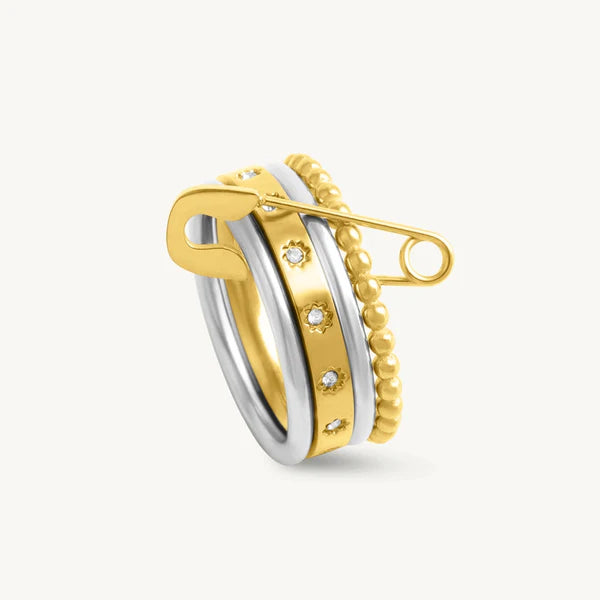 Lily Safety Pin Ring
