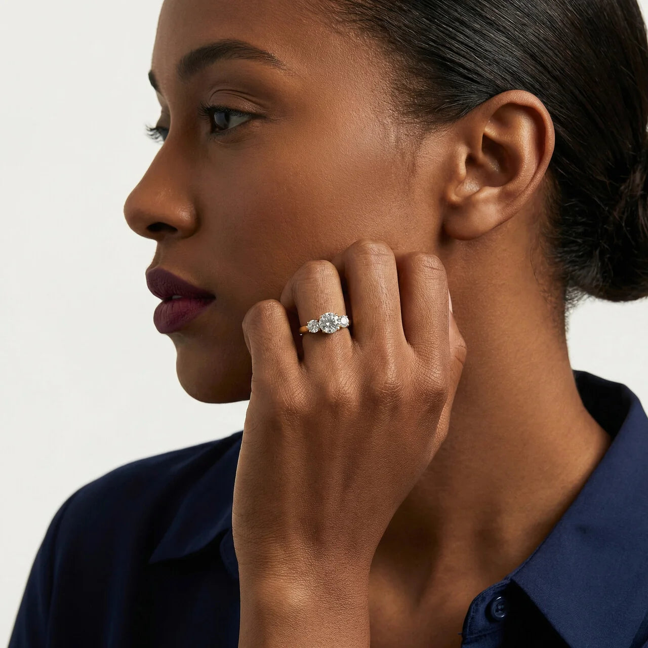Triple Solitaire Ring