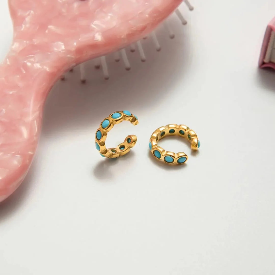 Ezra Turquoise Ear Cuff Earrings