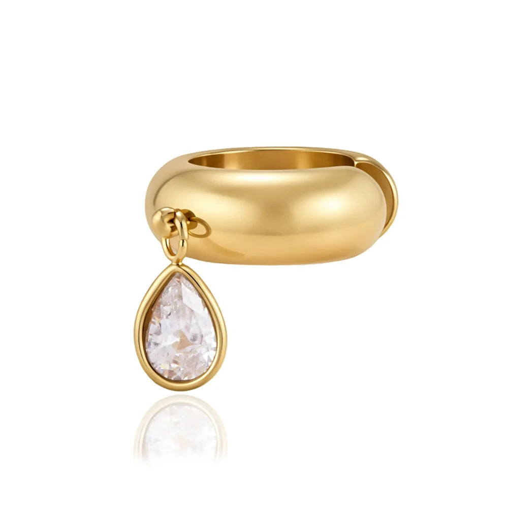 Charm Ear Cuff Earrings (Pear)