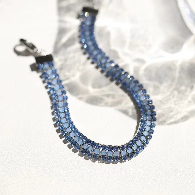 Ocean Tennis Bracelet (Silver)