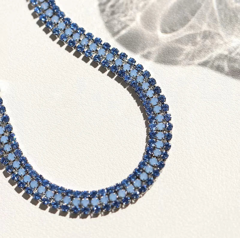 Ocean Tennis Bracelet (Silver)