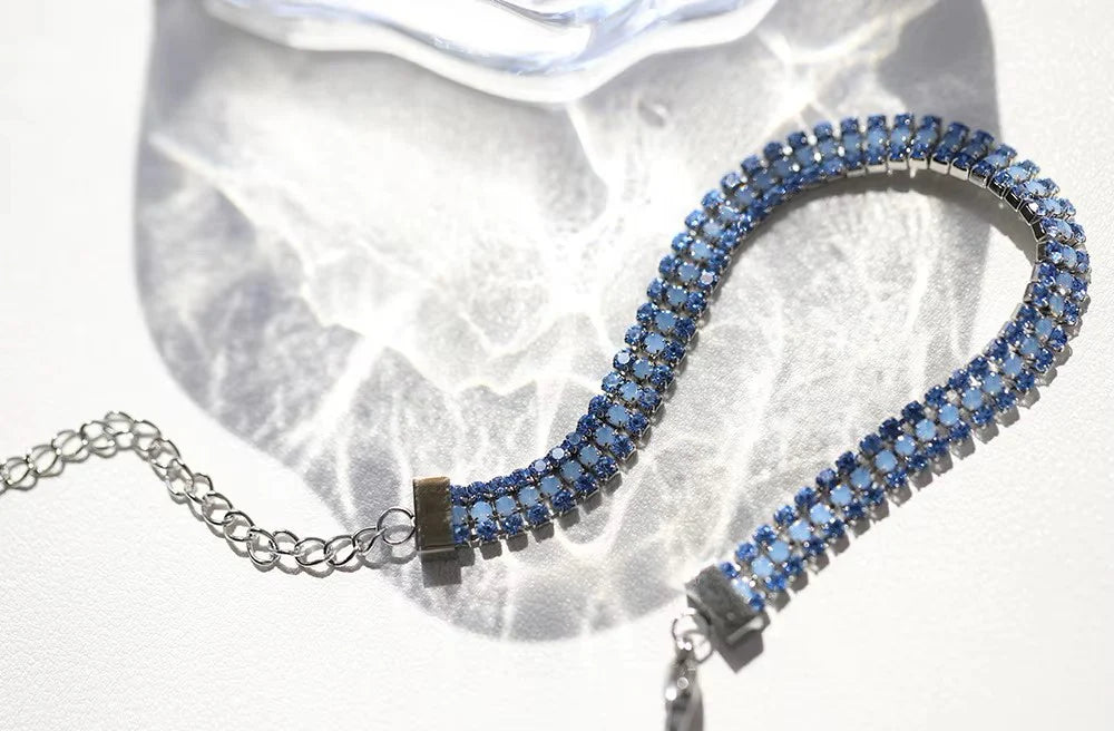 Ocean Tennis Bracelet (Silver)