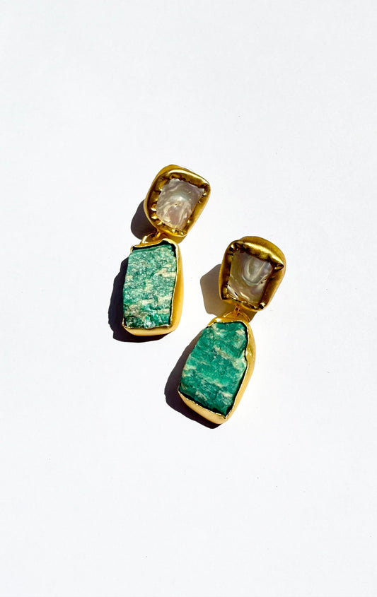 Plush Baroque Pearl Earrings